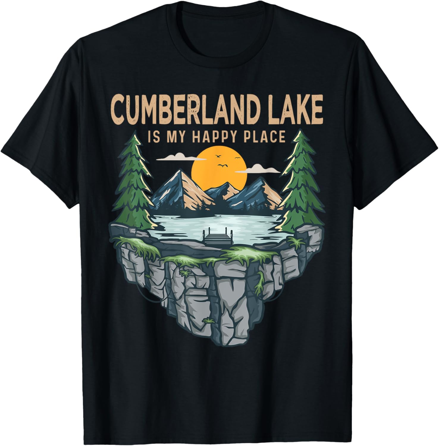 Fishing Boating Camping - My Happy Place Cumberland Lake Apparel | Google Shopping Optimized | Perfect Gift Choice