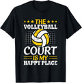 The Volleyball Court Is My Happy Place Apparel | Google Shopping Optimized | Perfect Gift Choice