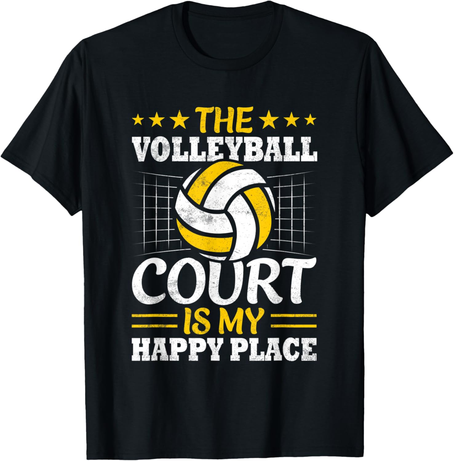 The Volleyball Court Is My Happy Place Apparel | Google Shopping Optimized | Perfect Gift Choice