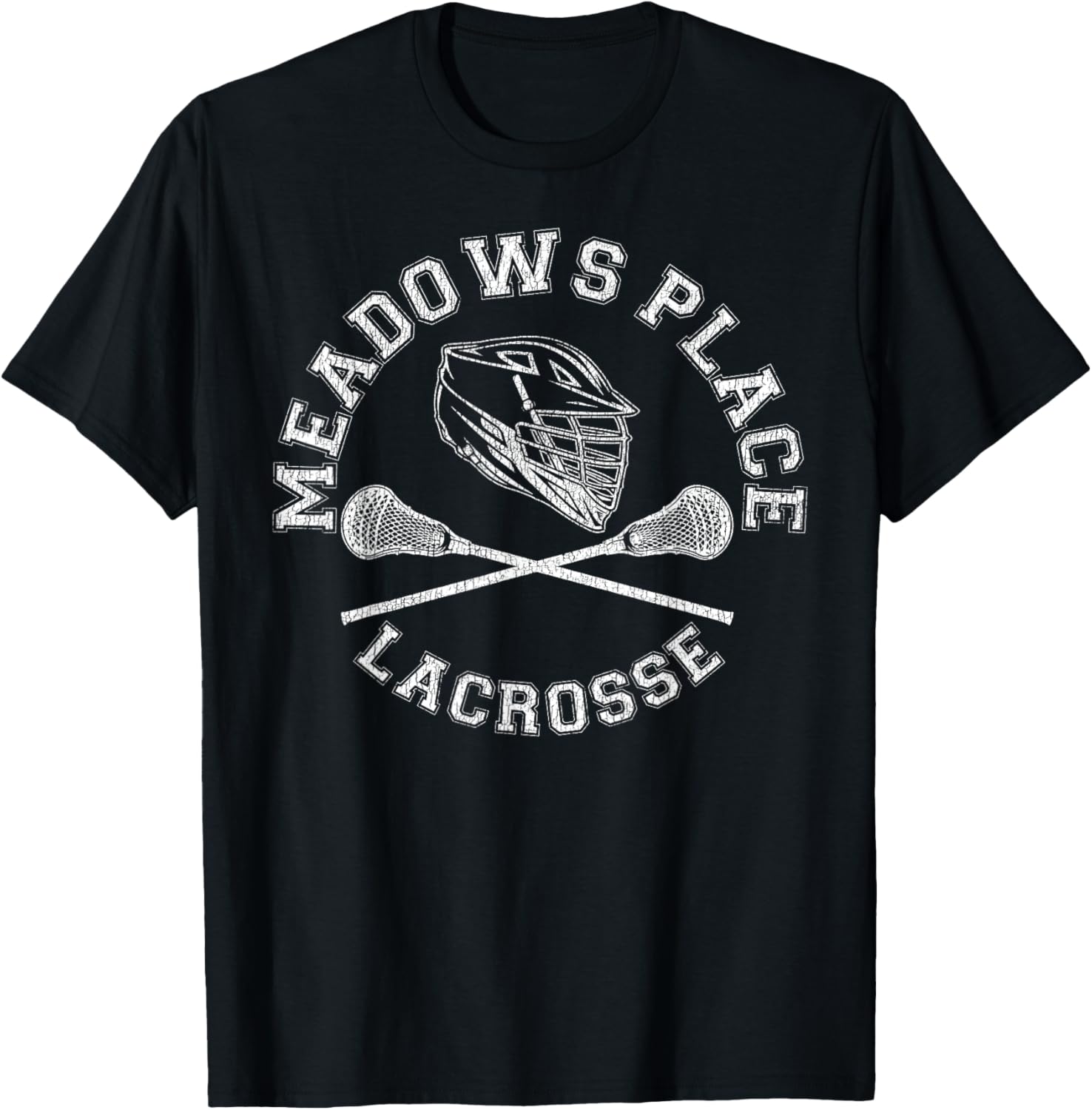 Meadows Place Lacrosse Vintage Distressed Retro Lax Apparel | Trending 2025 | Aesthetic Casual Look