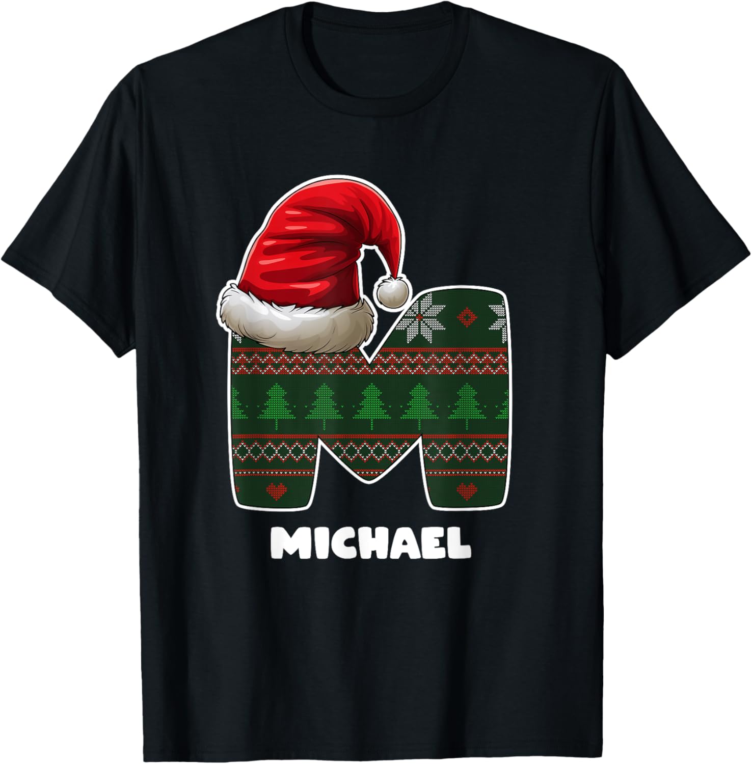 Christmas Letter M First Name Michael Apparel | US Best Seller
