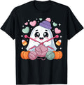 Spooky Cute Ghost Knitter Yarn Halloween Craft Tee Women Men T-Shirt | Viral US Pick | Perfect for Crafters