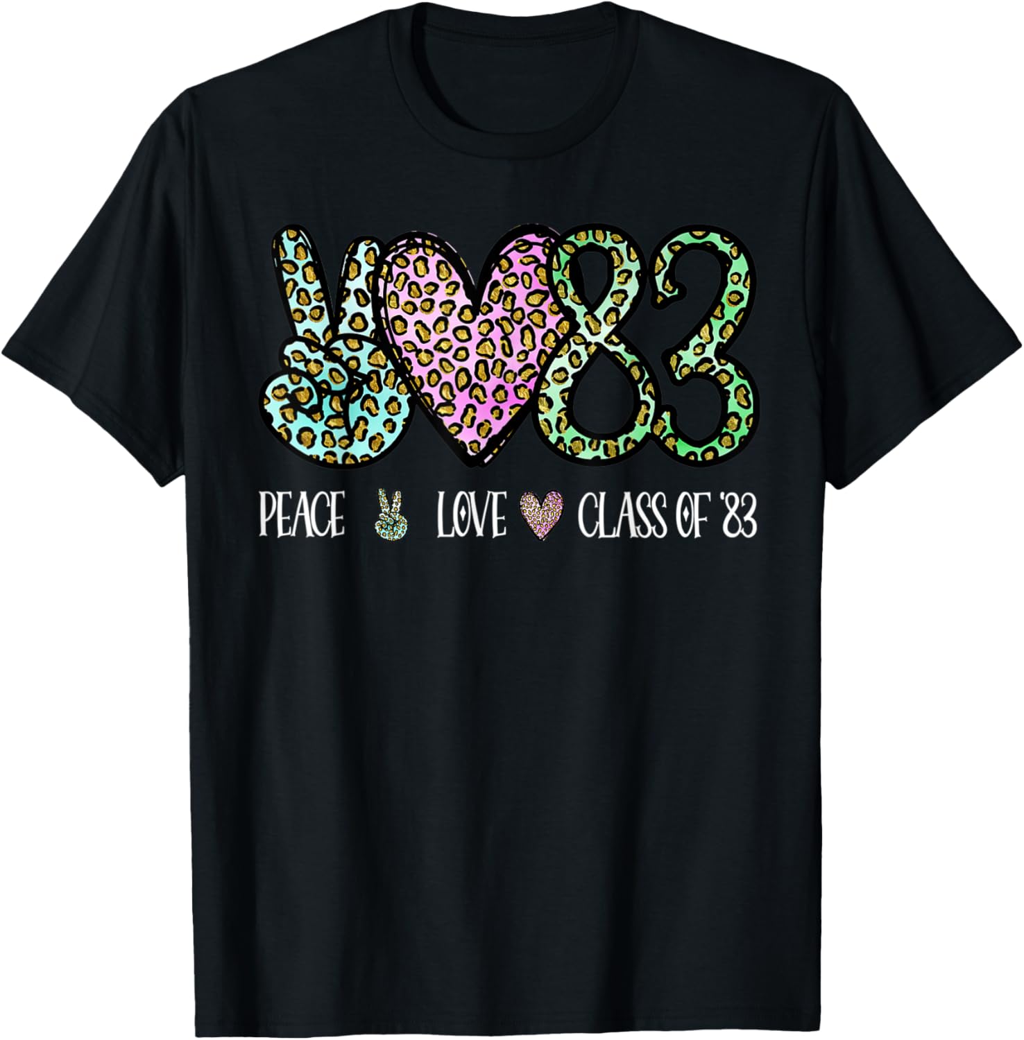 Class Of 1983 Shirt Leopard Senior Graduation Class Reunion T Shirt Streetwear Style Everyday Wear
