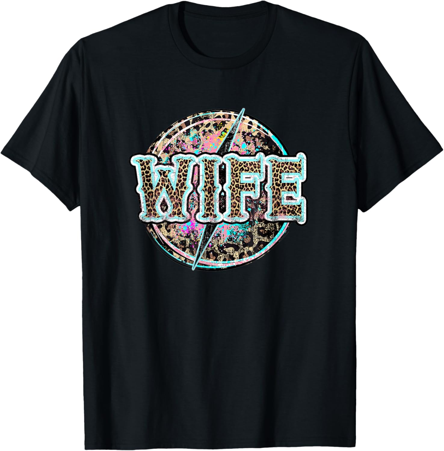 Trendy WIFE Leopard Cheetah Print Lightning Bolt Apparel Streetwear Style Hot Right Now
