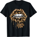 Women Dripping Cool Lips Leopard Cheetah Animal Print On Lip Apparel Premium Print Hot Right Now
