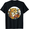 Cheetah Among Flowers Nature Art Apparel Trending US Best Seller Look