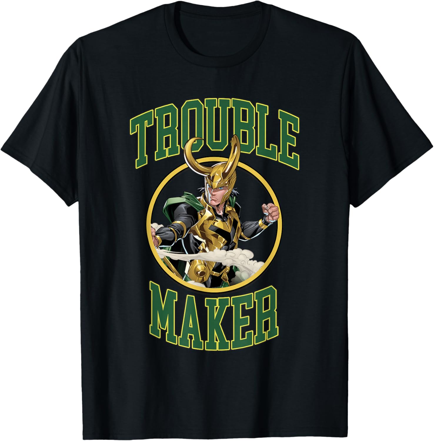 Marvel Comics Retro Classic Loki Trouble Maker Portrait Apparel | US Viral Style | Comfort Daily Wear