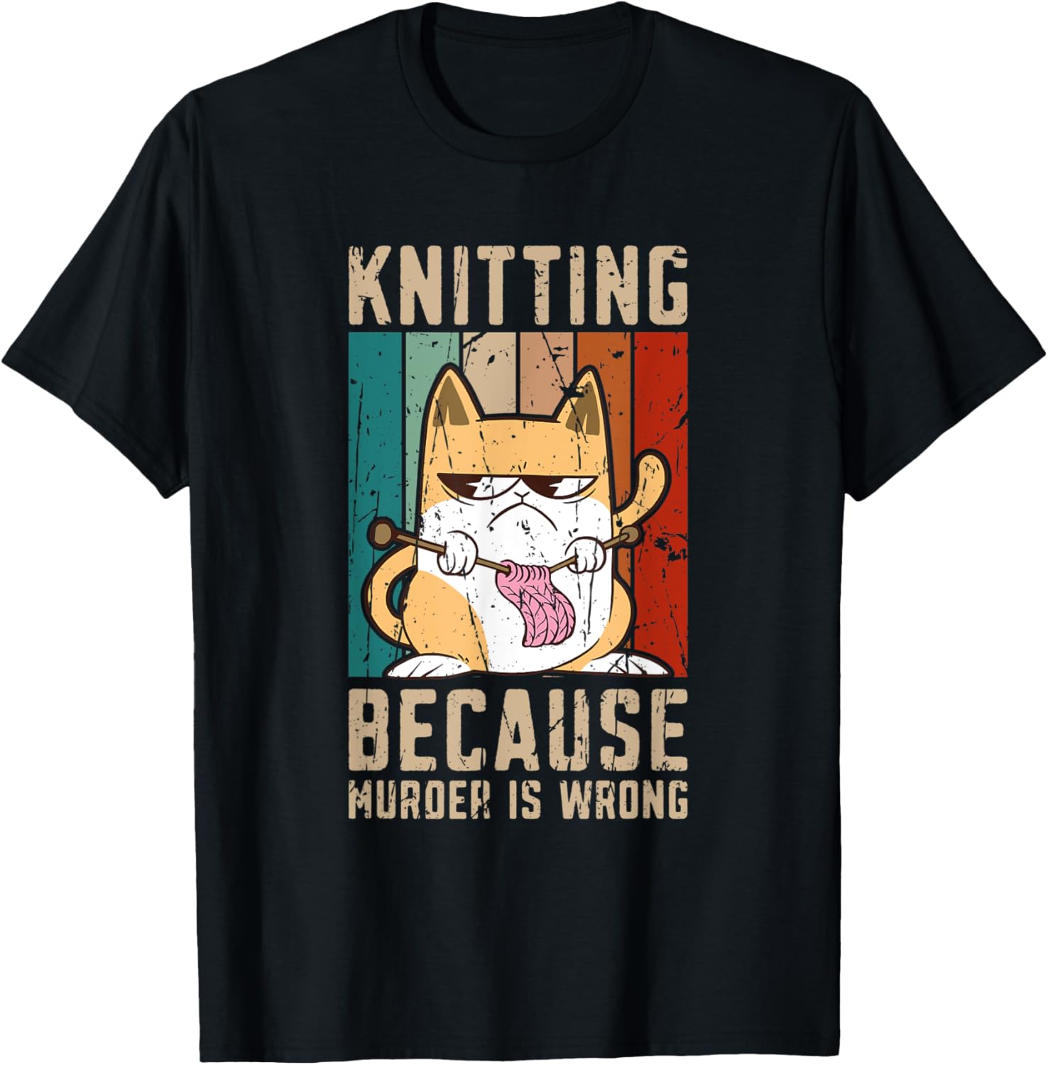 Knitting because murder is wrong - Yarn Wool Crocheting Yarn Supply | Trending 2025 | High CTR Title