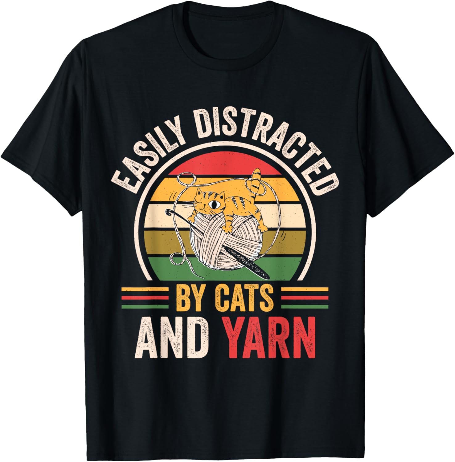 Easily Distracted By Cats And Yarn Crocheting Sewing Yarn Supply | Trending 2025 | Best Seller Choice