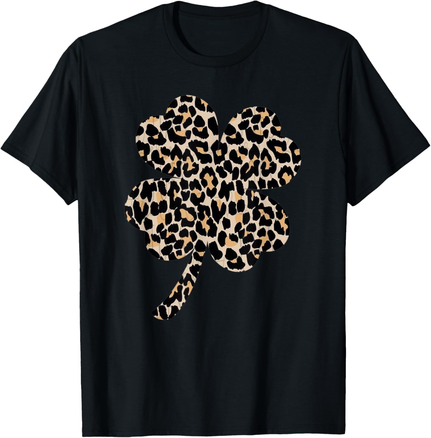 Shamrock 4 Four Leaf Clover Cheetah Leopard Print Apparel Trending US Gift Ready