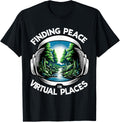 Finding Peace in Virtual Places Vr Reality Gamer Developer Apparel | US Viral Pick | Top Rated Comfort