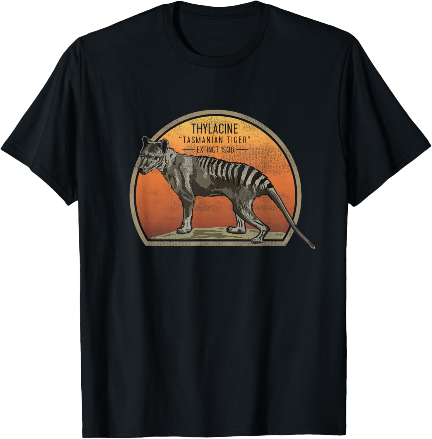 Tasmanian Tiger Thylacine T Shirt Wolf Australian Extinct T-Shirt | Perfect Gift Idea