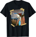 Fancy Painting With Fish Head is Taped In Place - Funny Art Apparel | Trending 2025 | Daily Wear Essential