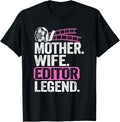 Mother Wife Editor Legend Videography Mom Editing Filmmaker Apparel | Trending 2025 | Aesthetic Fit