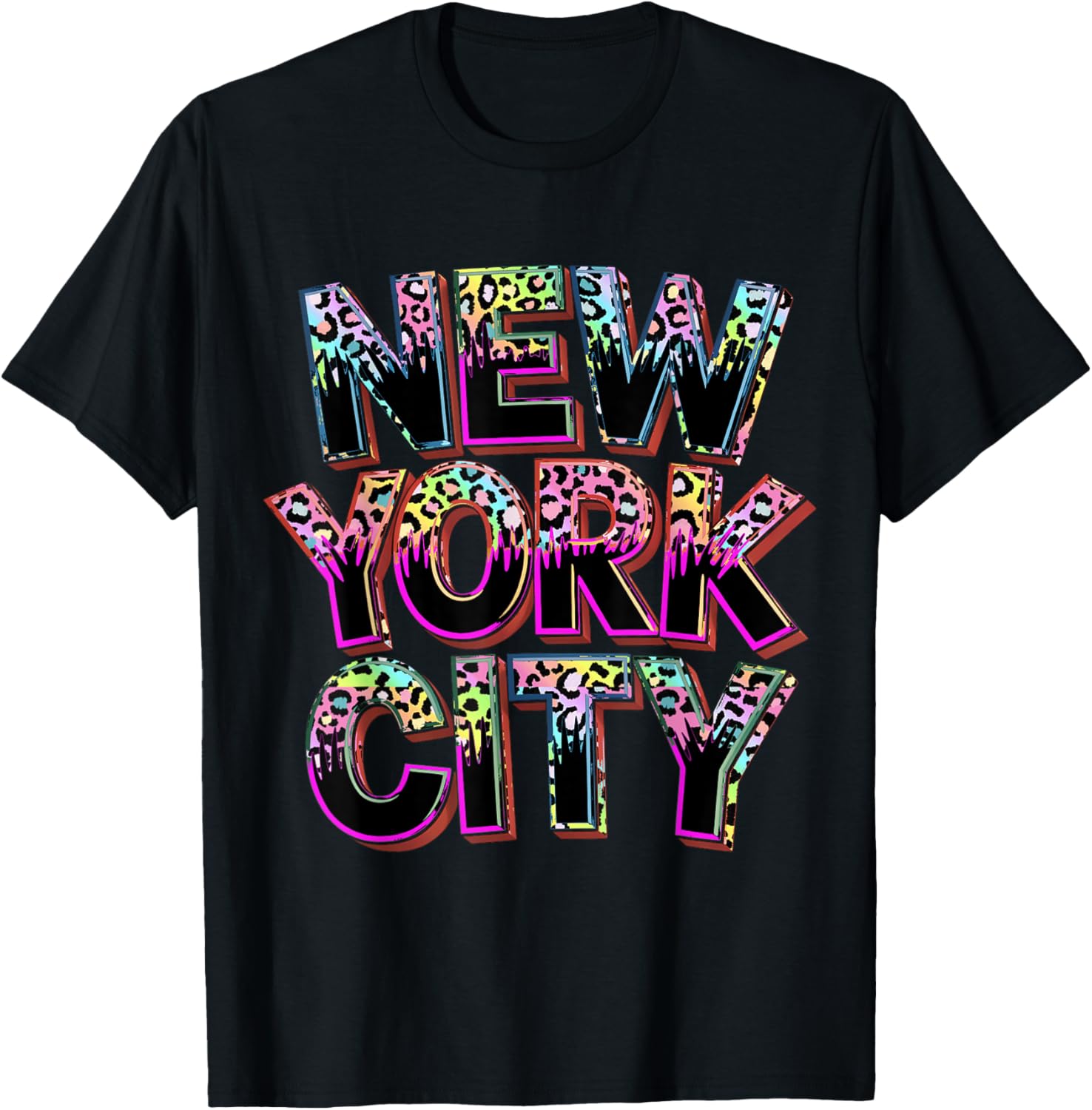New York City Leopard Animal Print Rainbow Cheetah NYC Girls Apparel High Search Demand US Top Pick
