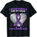 Cheetah Print Cute I Wear Purple For My Nana Lupus Awareness Apparel Premium Print Best Seller Look