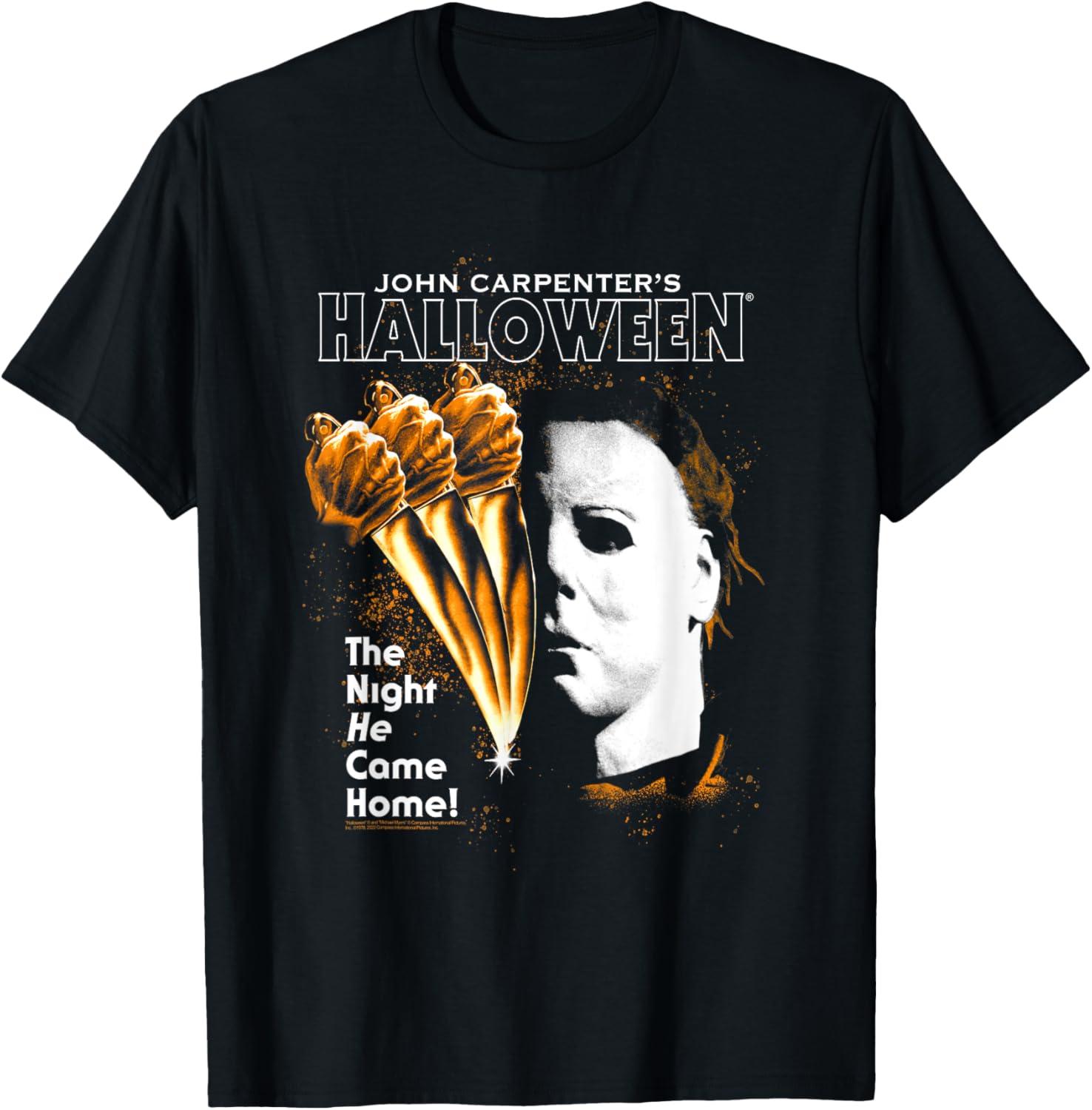 Halloween Moving Knife Poster Apparel | Trending 2025