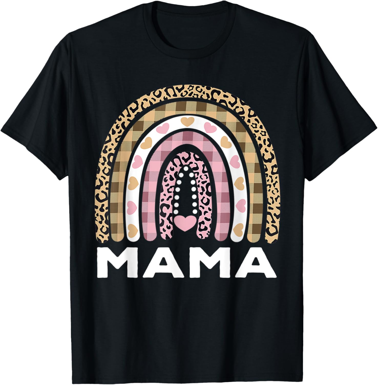 Mama Leopard Rainbow Cheetah Print Mommy Graphic Apparel Comfort Fit Hot Right Now