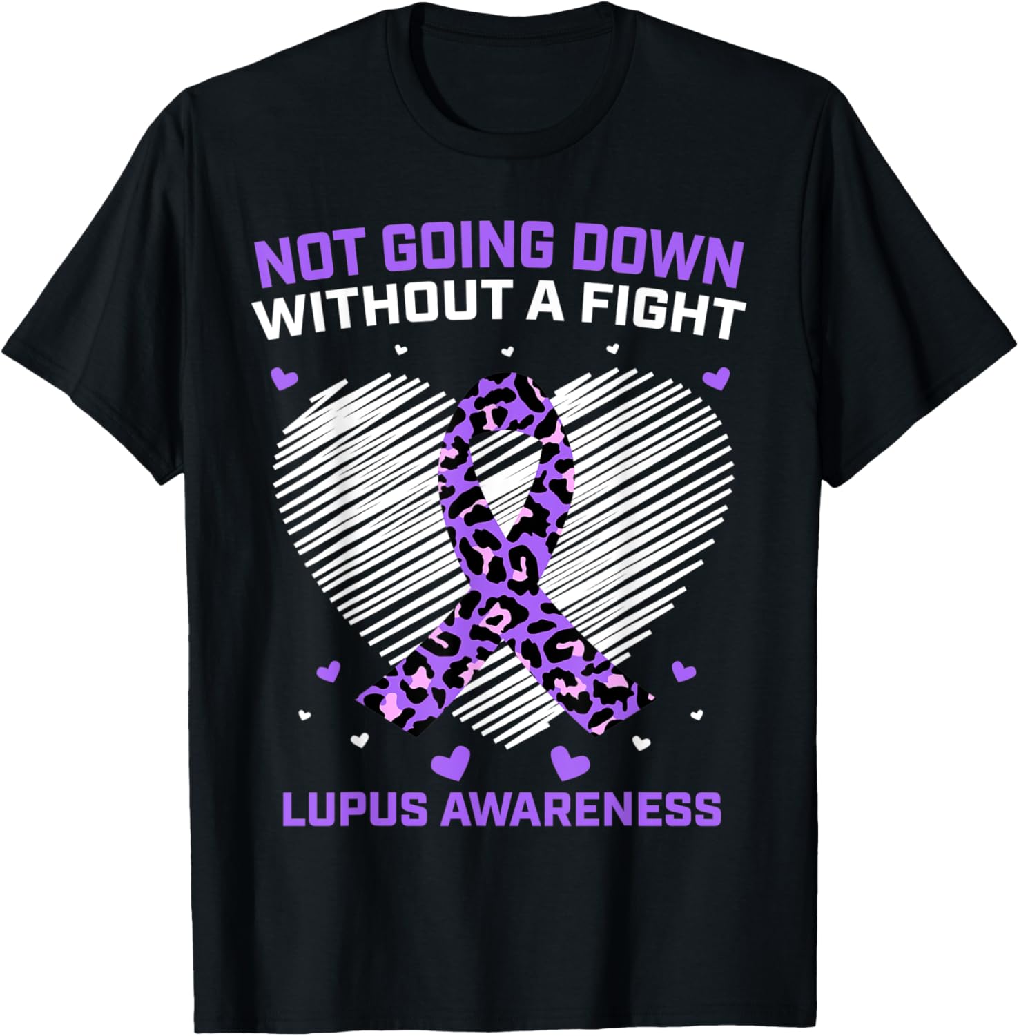Fighter Warrior Purple Cheetah Print Ribbon Lupus Awareness Apparel Streetwear Style Hot Right Now