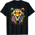 Dripping Paint Art Cheetah Cheetahs Apparel Comfort Fit Gift Ready