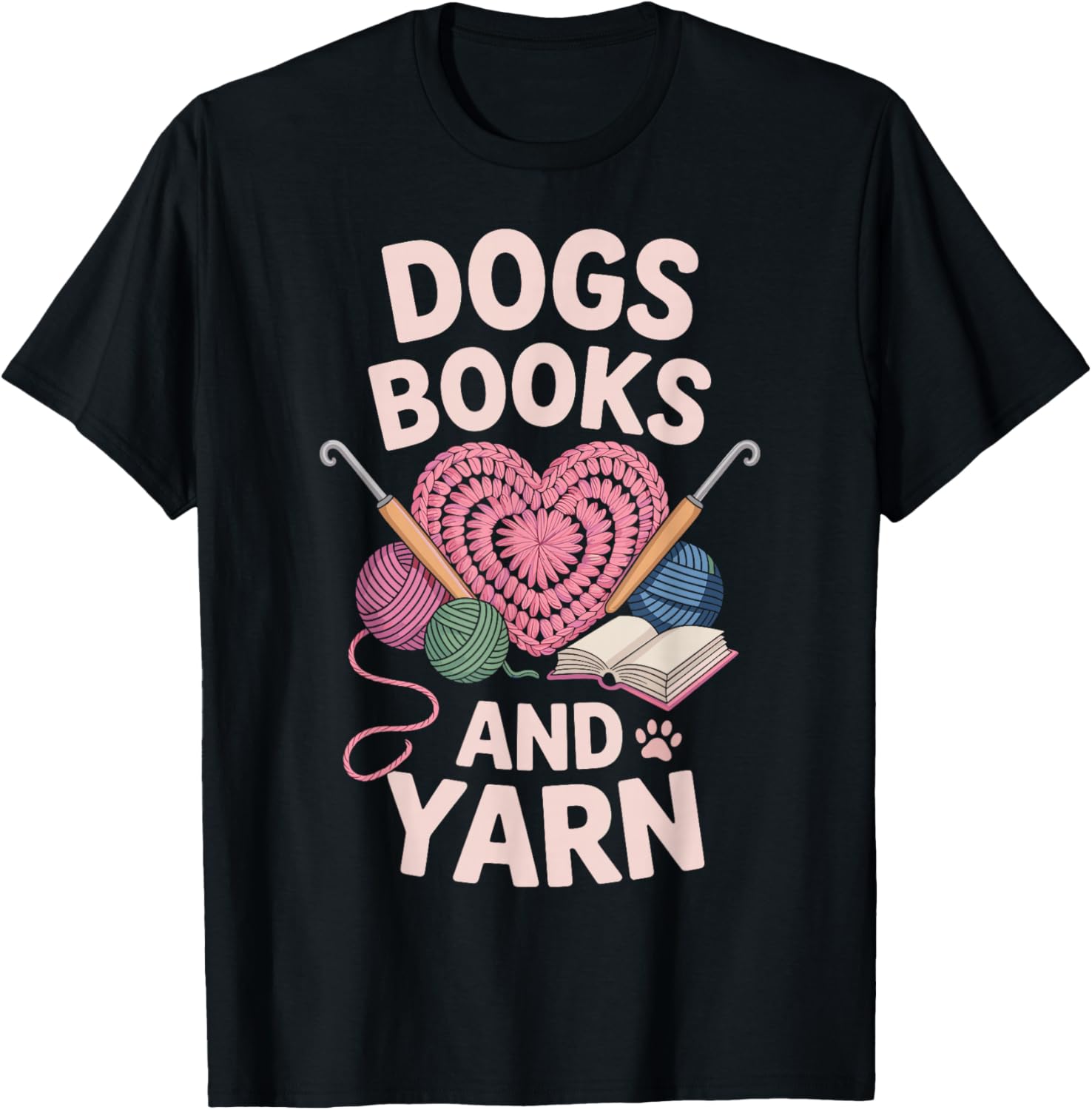Dogs Books And Yarn Crocheter Funny Crocheting Yarn Supply | Top Rated | High CTR Title