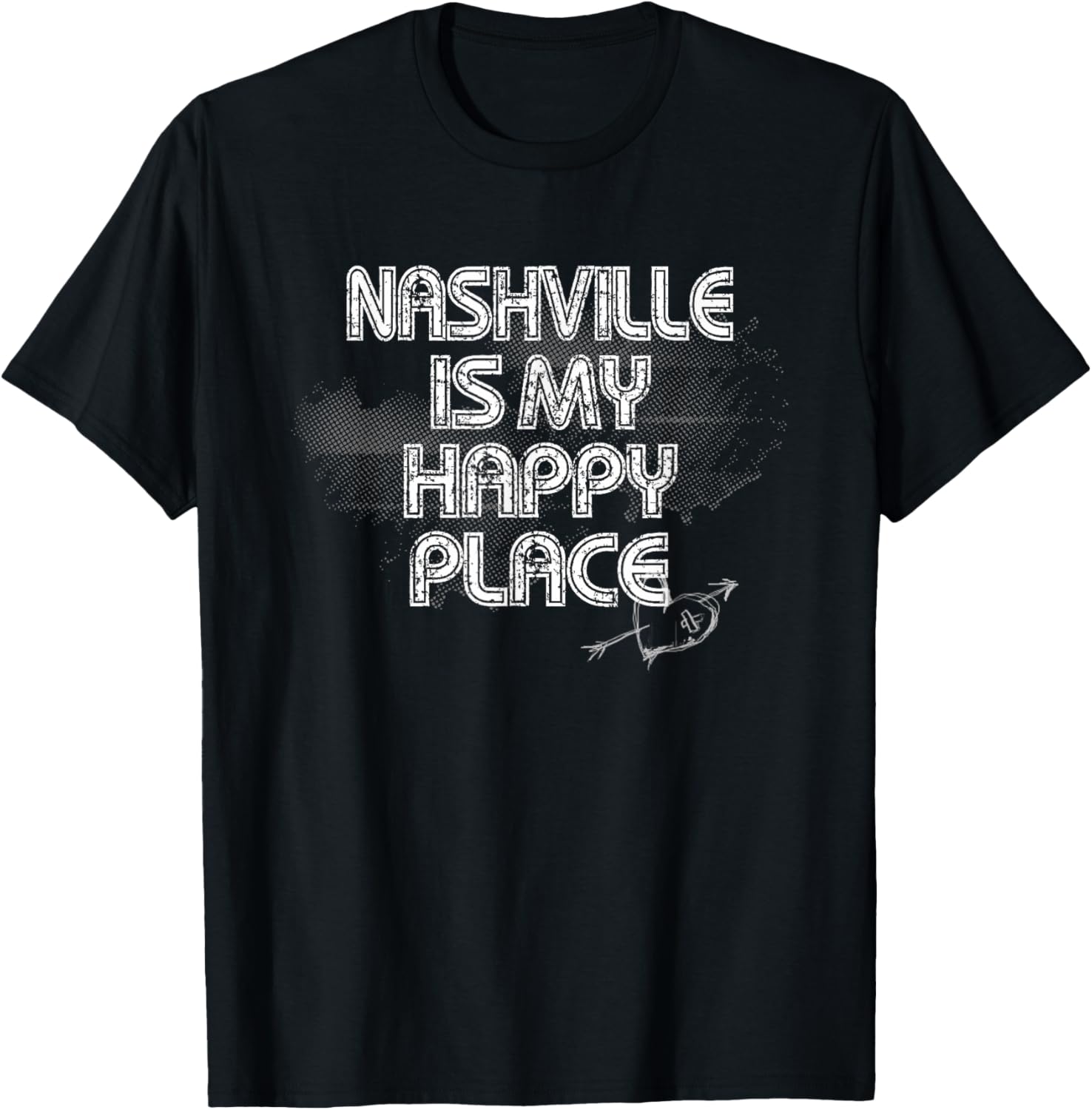 Vintage Nashville Is My Happy Place Shirt Tennessee Gift T-Shirt | High Search Volume | High CTR Boost