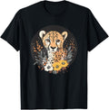 Cheetah Floral Portrait With Flowers Apparel Viral TikTok Find Gift Ready