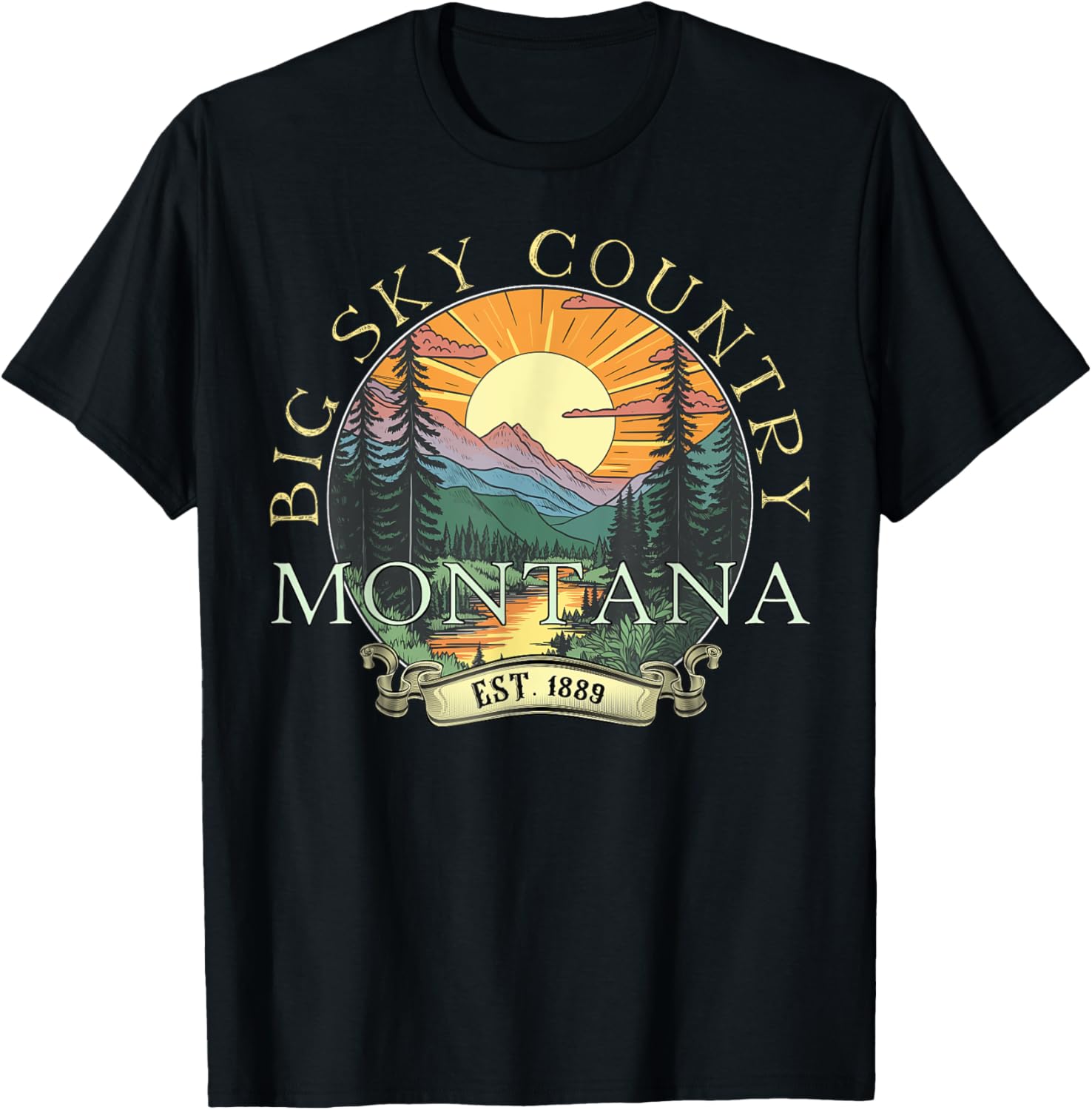Montana Big Sky Country Mountains Vintage Men Women Kids 2 Apparel | Trending 2025 | Customer Favorite