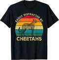 Easily Distracted By Cheetahs Funny Cute Cheetah Lovers Apparel Premium Print Everyday Wear