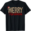 Merry Christmas Leopard Santa Hat Cheetah Print Xmas Pajamas Apparel Trending US Best Seller Look