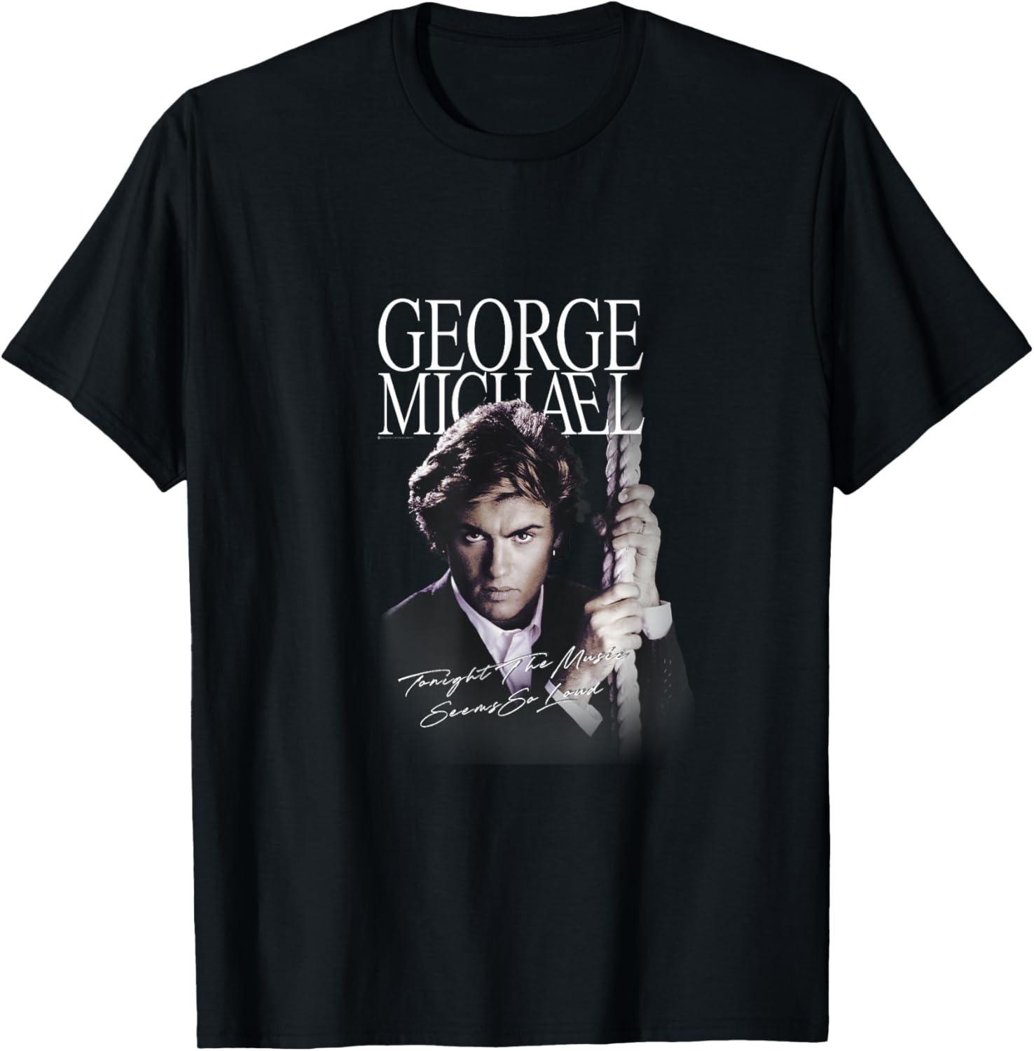 George Michael Retro Icon T-Shirt, Small, Black T-Shirt | Premium Quality
