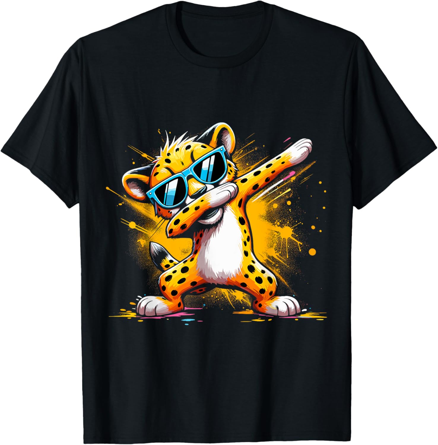 Dabbing Cheetah Sunglasses Cheetah Animal Colorful Apparel High Search Demand Everyday Wear