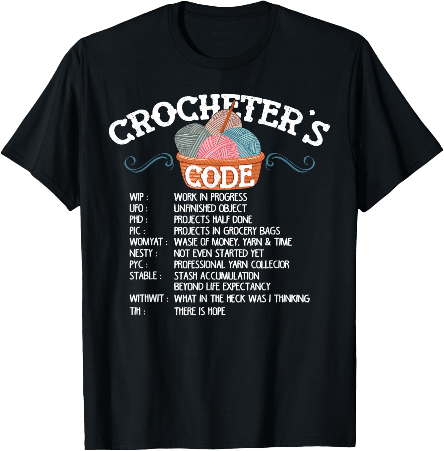 Crochet Yarn Crocheting Shirt Funny Yarn Lovers Men Women T-Shirt | Trending 2025 | Best Seller Choice