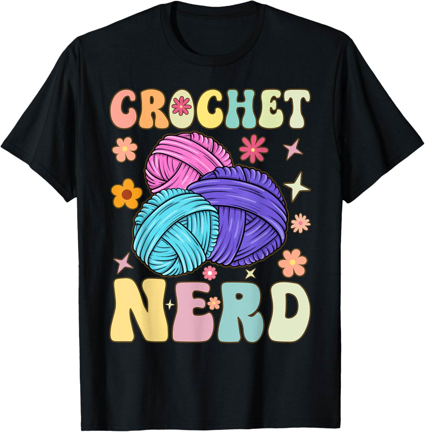 Crochet Nerd Groovy Crocheting Knitting Yarn Lover Yarn Supply | Viral US Pick | Best Seller Choice