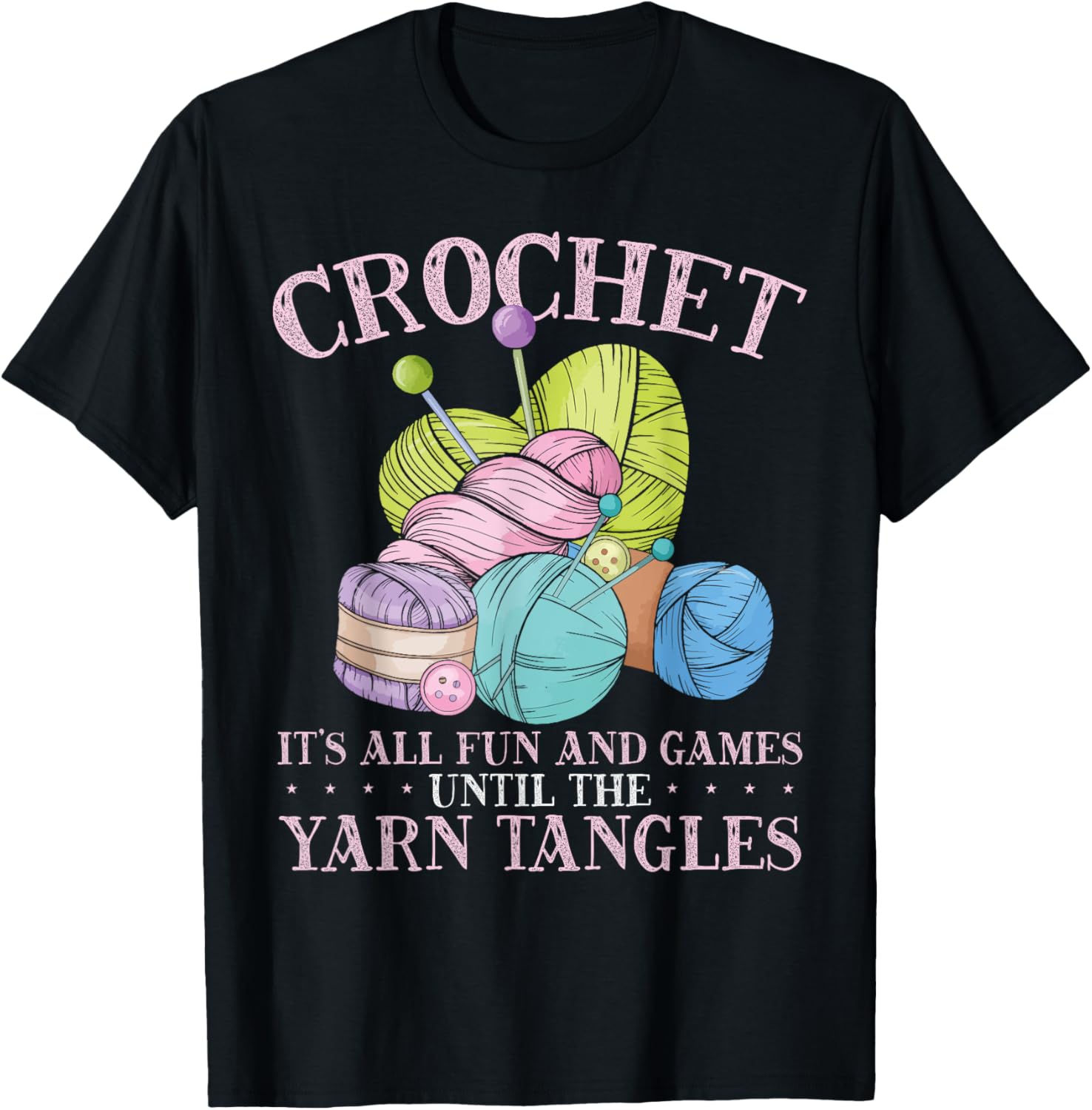Crochet It's all fun and games until the yarn tangles Yarn Supply | Top Rated | Best Seller Choice