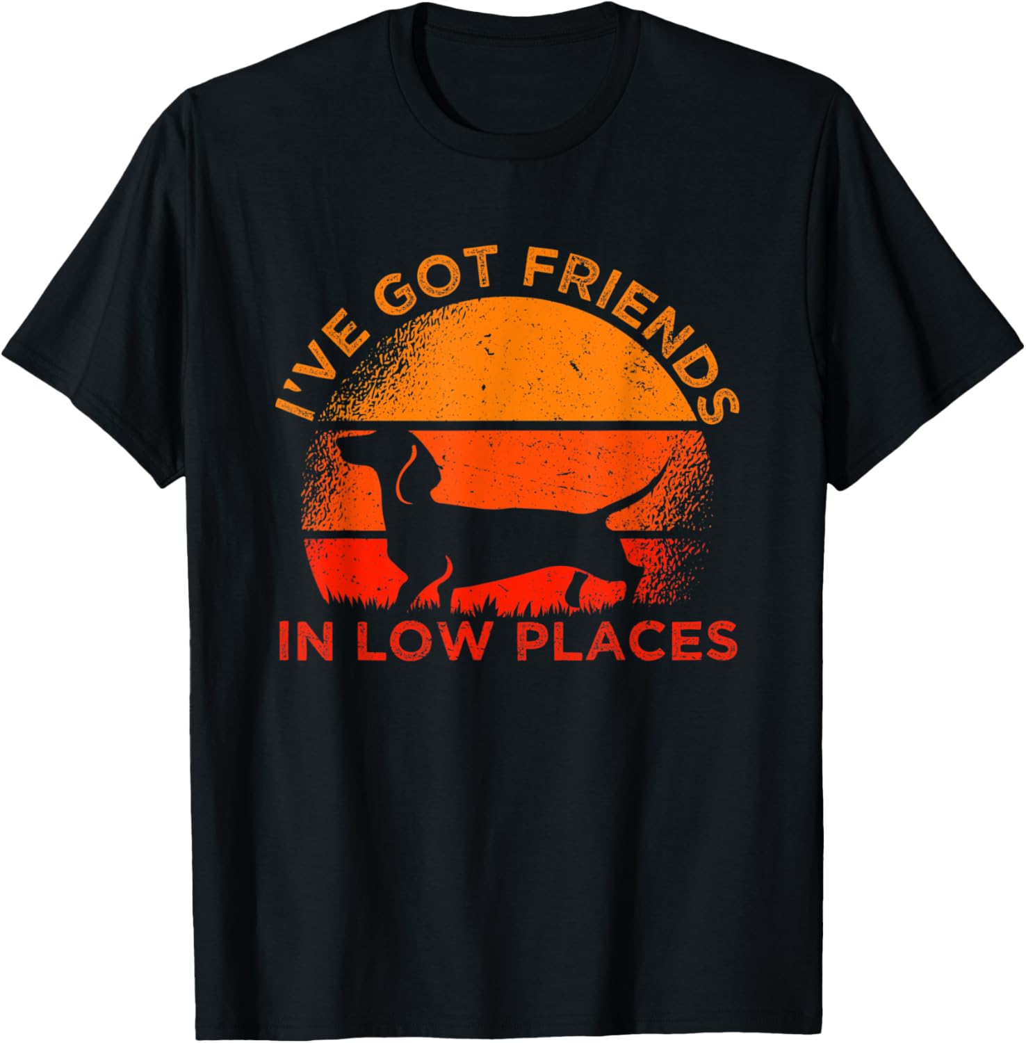 Dachshund I've Got Friends In Low Places Wiener Dog Vintage Apparel | Trending 2025 | Perfect Gift Choice