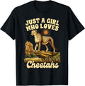 Cheetah Lover Wild Animal Zoologist A Girl Loves Cheetahs Apparel Premium Print Everyday Wear
