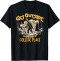College Place Get Outside Nature Outdoor Bigfoot Sasquatch Apparel | High Search Volume | Top Rated Comfort