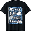 Eat Sleep Football Repeat Girl Boy Kid Football Lover Outfit Apparel Viral TikTok Find Best Seller Look