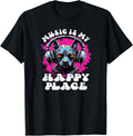 Music Is My Happy Place, Cool Headphone Dog Music Lover Men Women Girls Kids Apparel | Google Shopping Optimized | Top Rated Comfort
