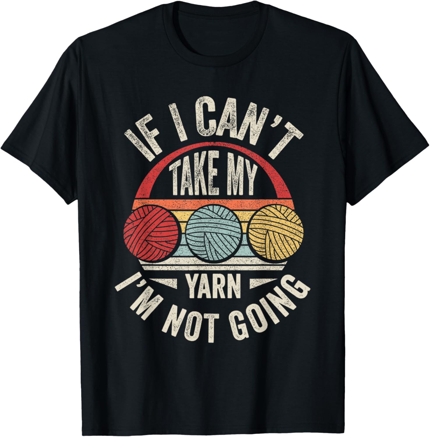 Knitting Shirt Vintage Quilting Yarn Knitting Lover Crochet T-Shirt | Top Rated | Best Seller Choice