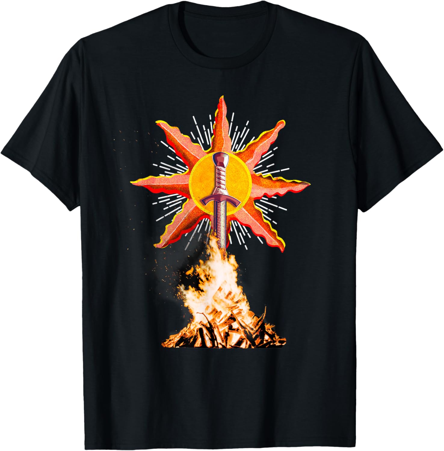 Bonfire Ahead Gamers Tee Shirt For souls in dark places T-Shirt | Premium Quality | Top Rated Comfort