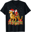Cheetah Animal Lover Santa Riding Cheetah Christmas Apparel Comfort Fit Best Seller Look