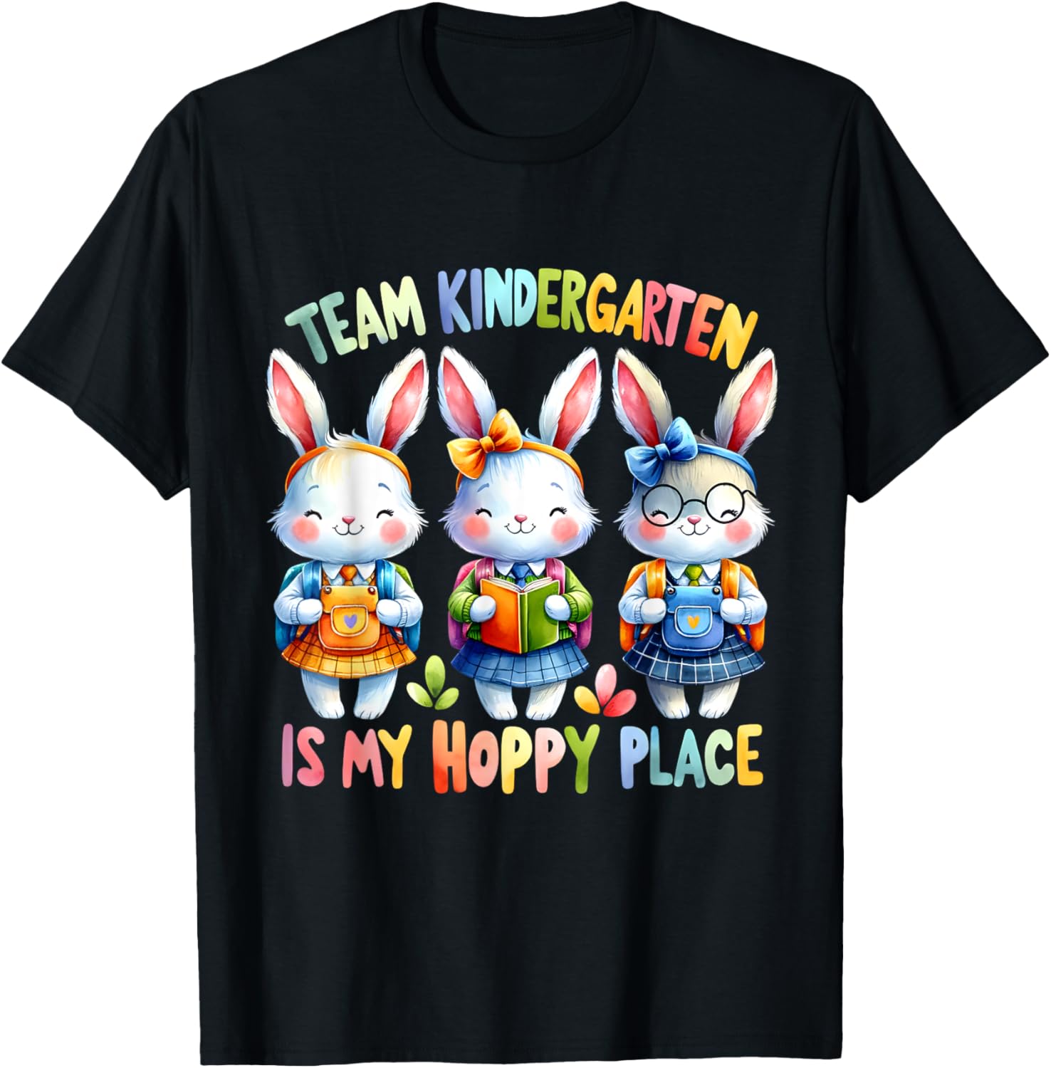 Team Kindergarten Is My Hoppy Place Happy Easter Day Teacher Men Women Kids Apparel | Top Conversion Title | Customer Favorite