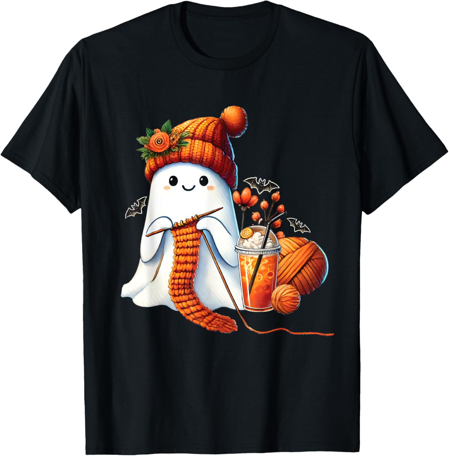 Cute Ghost crochet knitting Lovers Halloween Coffee Women Yarn Supply | Top Rated | Customer Favorite