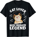 Cat Lover Music Producer Legend Funny Beat Maker T-Shirt for Men Women T-Shirt | US Viral Style | Comfort Daily Wear