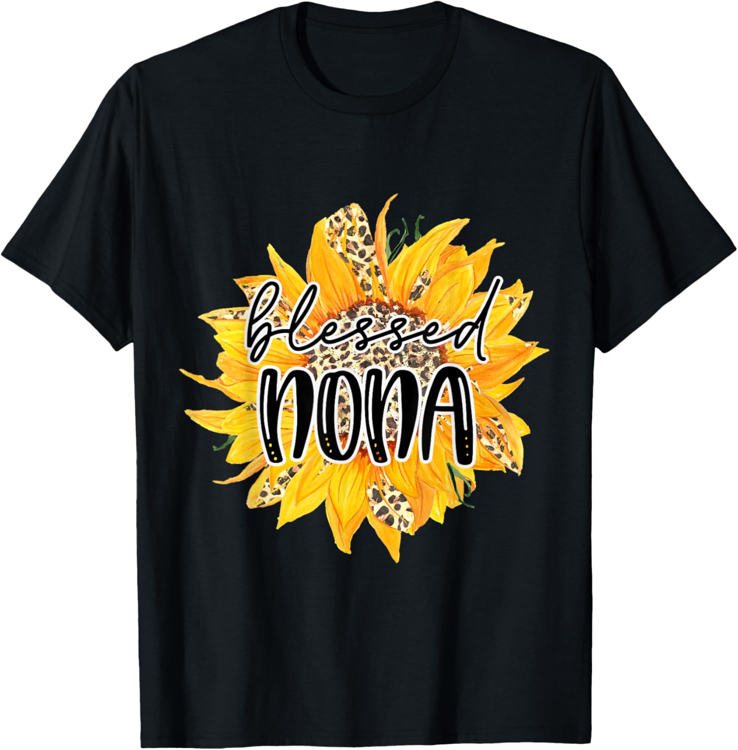 Blessed NONA Leopard Cheetah Sunflower Grandma Trendy Apparel Comfort Fit Hot Right Now