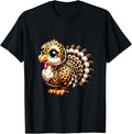 Cute Cheetah Leopard Turkey Thanksgiving For Kids Boys Girls Apparel Premium Print Best Seller Look