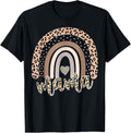 Mama Leopard Rainbow Cheetah Print Mommy Mother s Day tee T Shirt Premium Print Everyday Wear
