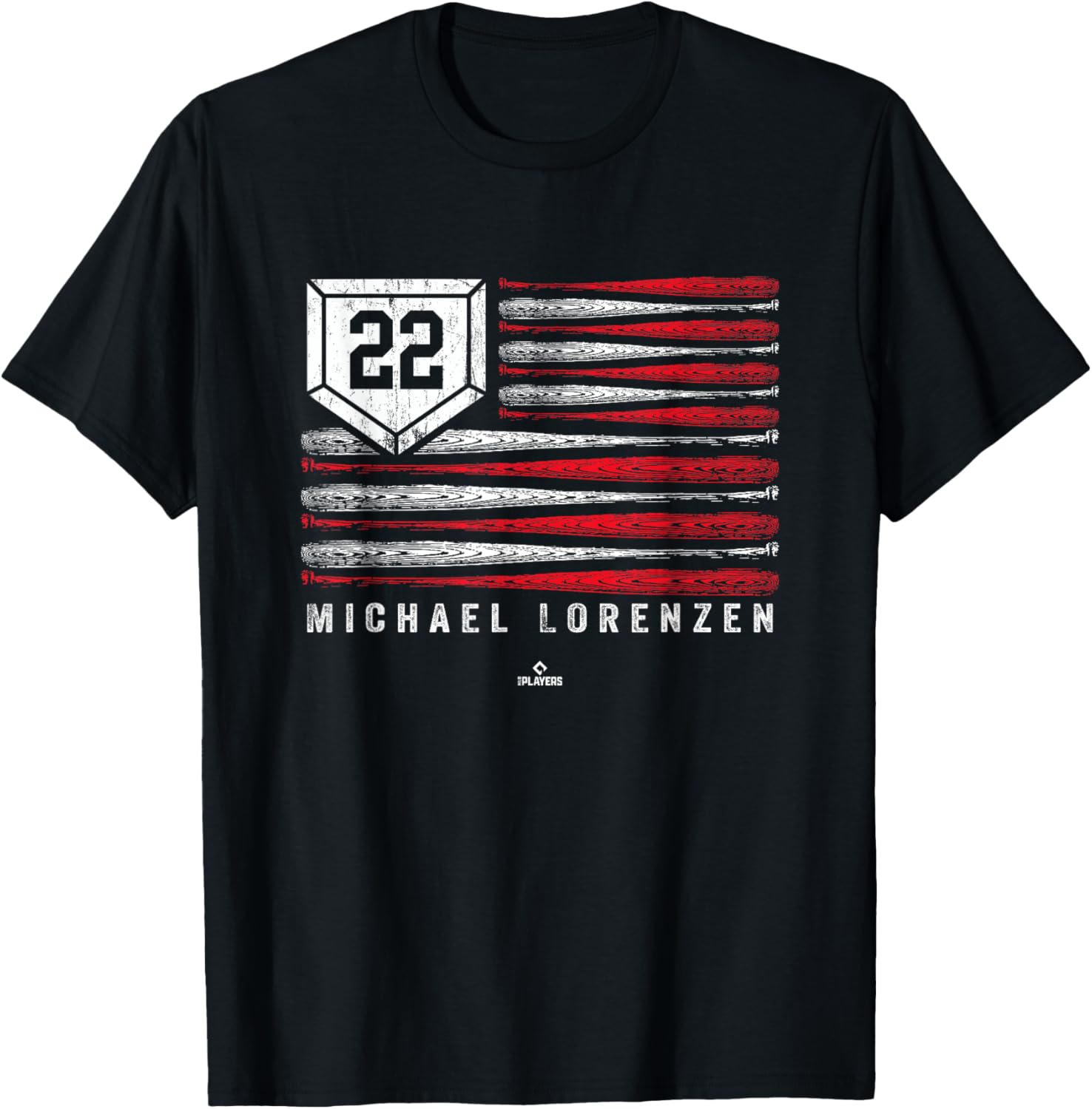 Vintage US Flag Baseball Stripes Michael Lorenzen MLBPA Apparel | Trending 2025